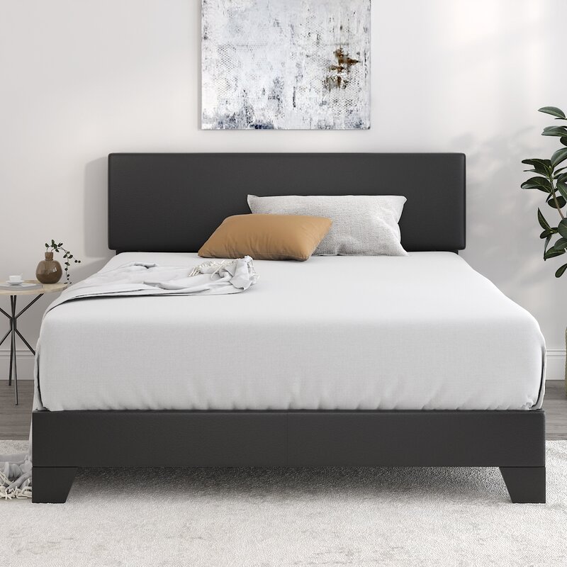 Boswell tufted upholstered low deals profile platform bed